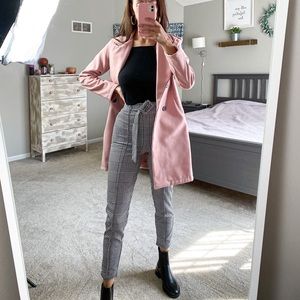 Black and White Checkered Pants W/ Belt